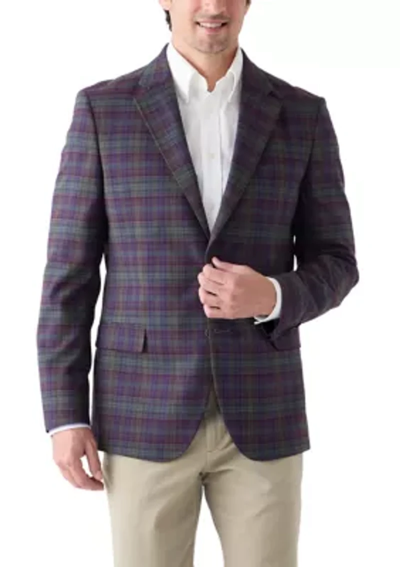 Purple and Olive Plaid Sport Coat