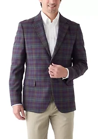Purple and Olive Plaid Sport Coat