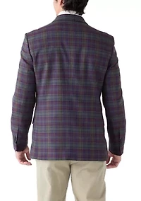 Purple and Olive Plaid Sport Coat
