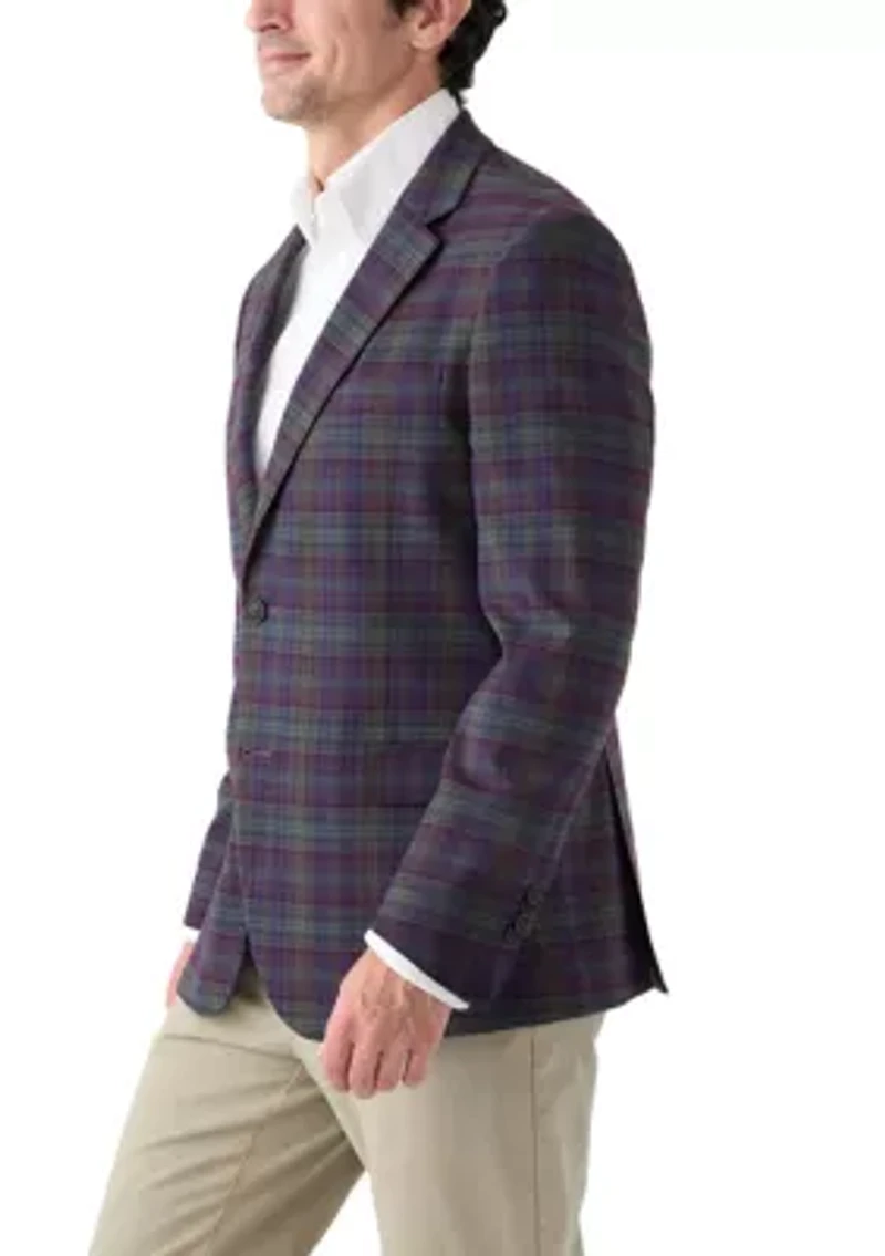 Purple and Olive Plaid Sport Coat