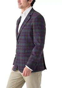 Purple and Olive Plaid Sport Coat