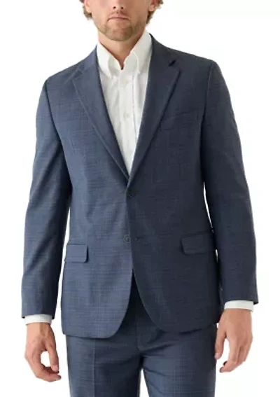 Blue Plaid Suit Jacket