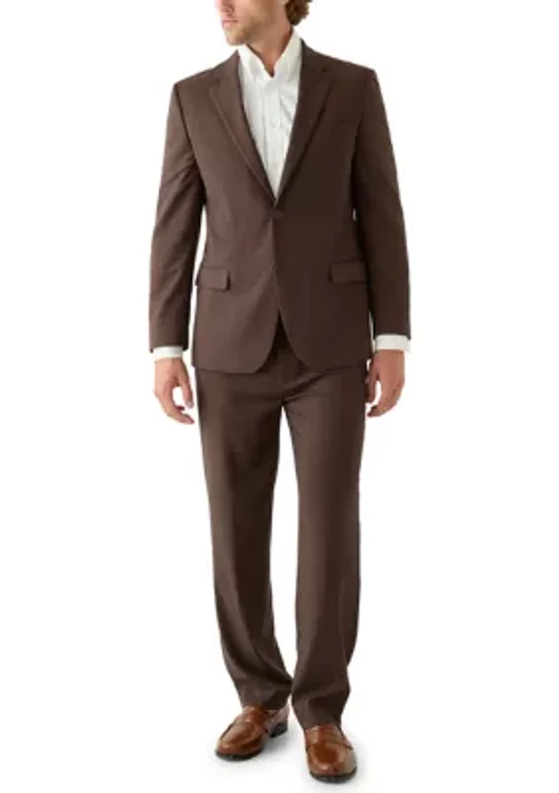 Solid Brown Suit Separate Jacket