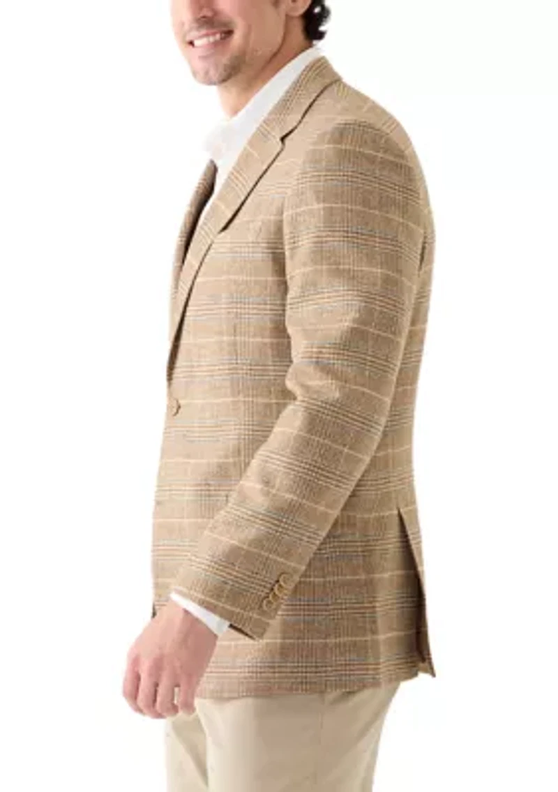 Men's Tan Plaid Sportcoat