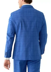Blue Plaid Suit Separate Jacket