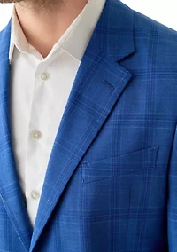 Blue Plaid Suit Separate Jacket