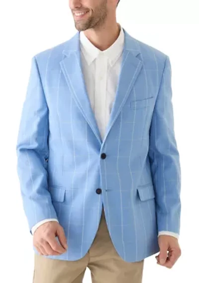 Windowpane Printed Sport Coat