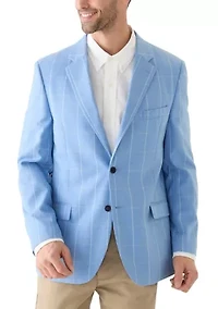 Windowpane Printed Sport Coat