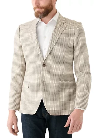 Tan Check Printed Sportcoat