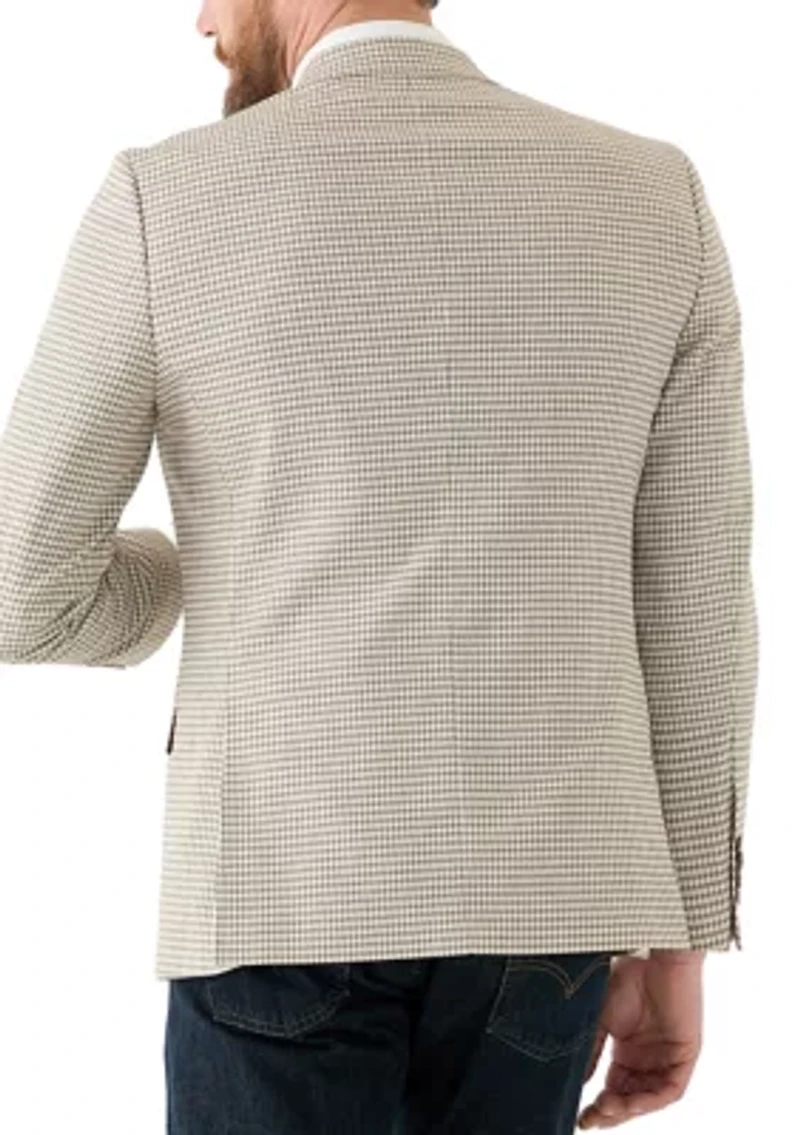 Tan Check Printed Sportcoat