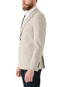 Tan Check Printed Sportcoat