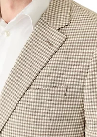 Tan Check Printed Sportcoat