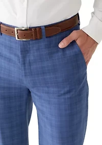 Men's Blue Plaid Suit Pants