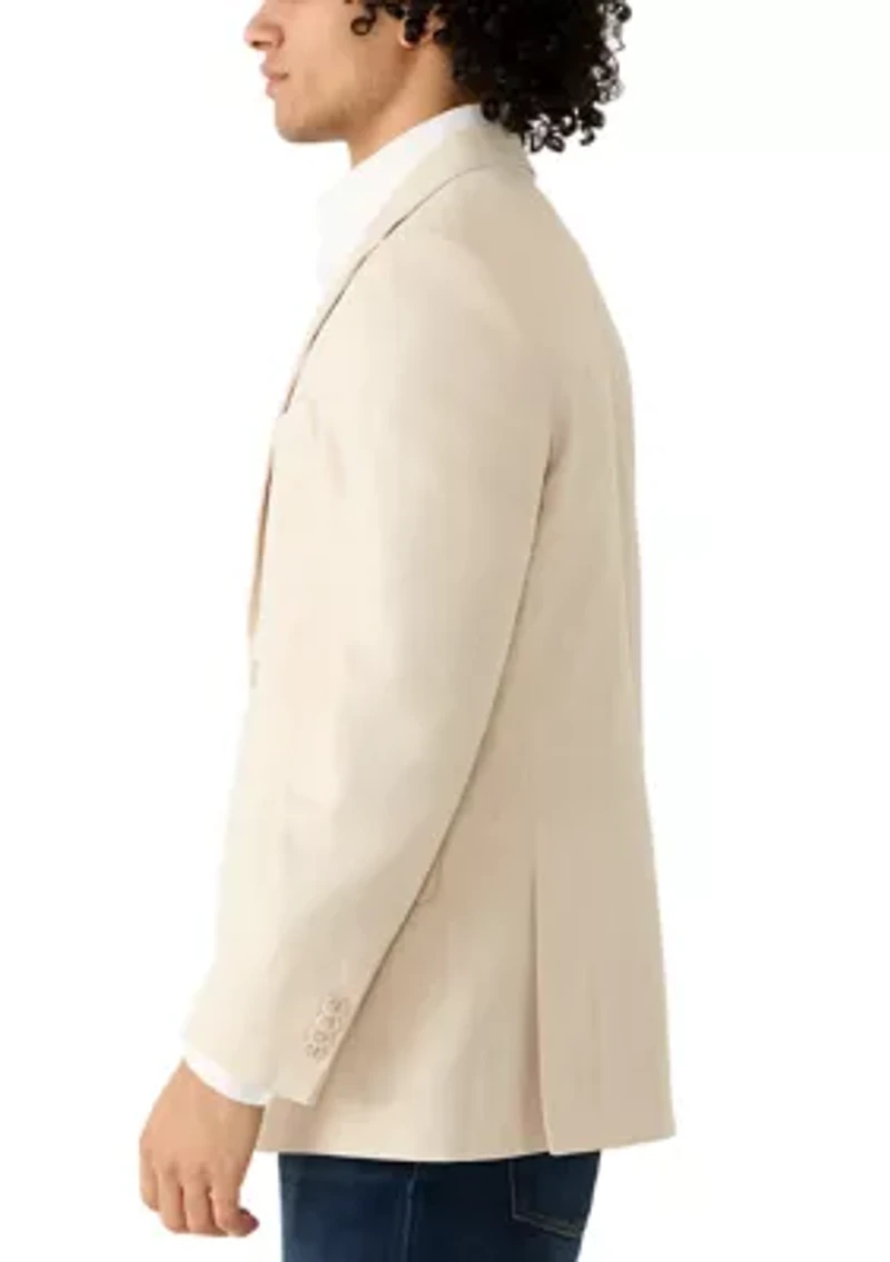 Men's Tan Herringbone Suit Jacket