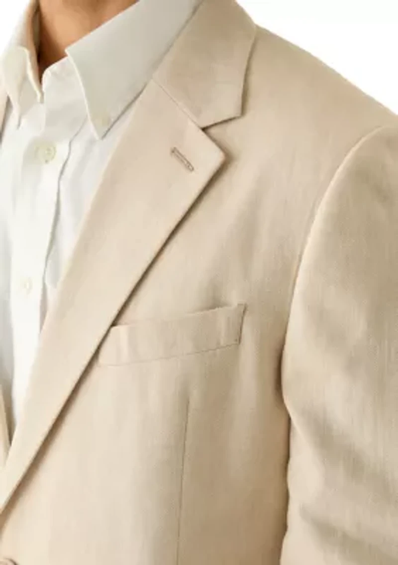 Men's Tan Herringbone Suit Jacket