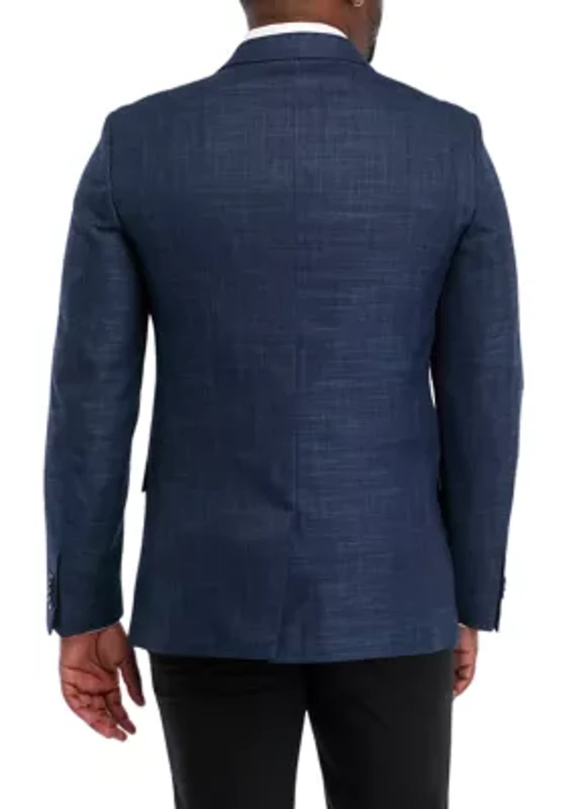 Solid Textured Sport Coat