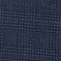 Men's Navy Tonal Plaid Knit Sports Coat