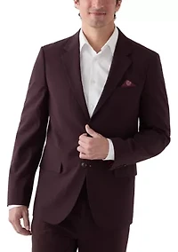 Burgundy Super Stretch Suit Jacket