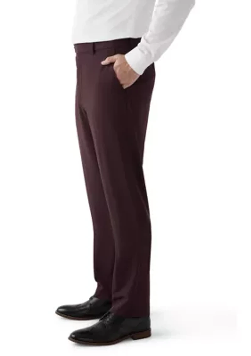 Burgundy Super Stretch Suit Pant