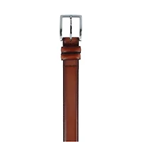 Malik Burnished Feather Edged 32mm Leather Belt
