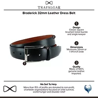 Broderick 32mm Leather Dress Belt