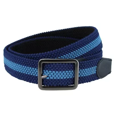 Arturo Black and Blue Striped Reversible 35MM Braided Casual Golf Belt