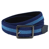 Arturo Black and Blue Striped Reversible 35MM Braided Casual Golf Belt