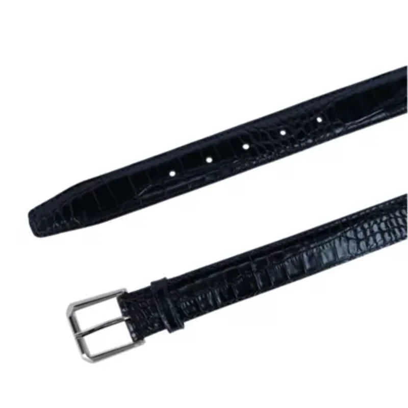 30mm Mock Alligator Embossed Italian Leather Belt
