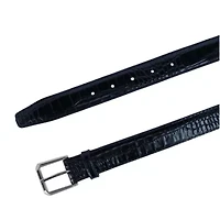 30mm Mock Alligator Embossed Italian Leather Belt