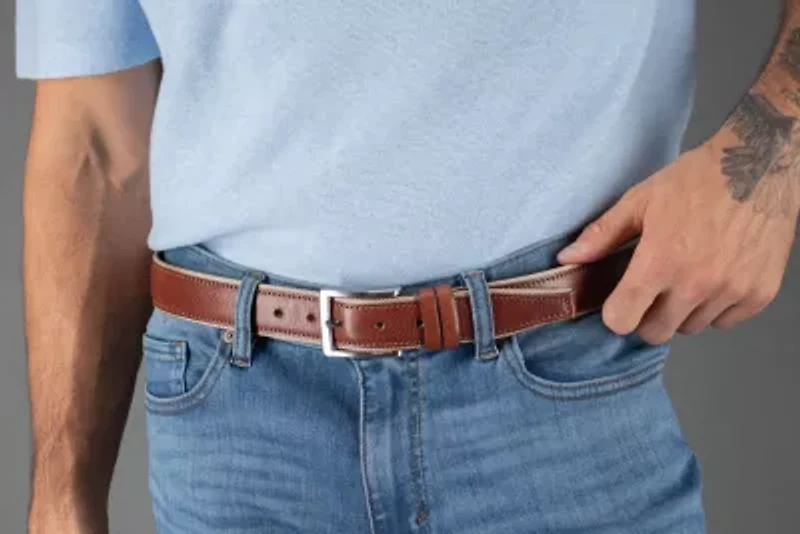The Back Nine 35mm Full Grain Leather with Nylon Lining Casual Golf Belt