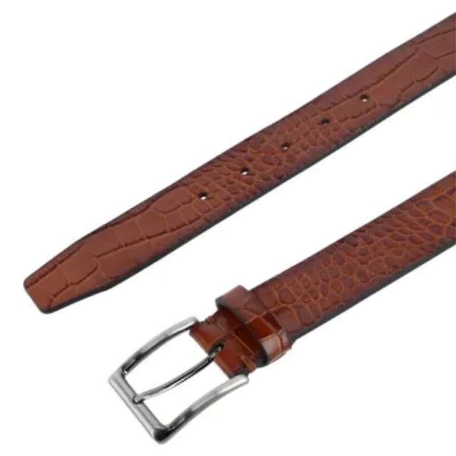 Trafalgar Matisse 35mm Mock Croc Leather Belt | The Summit display picture 1