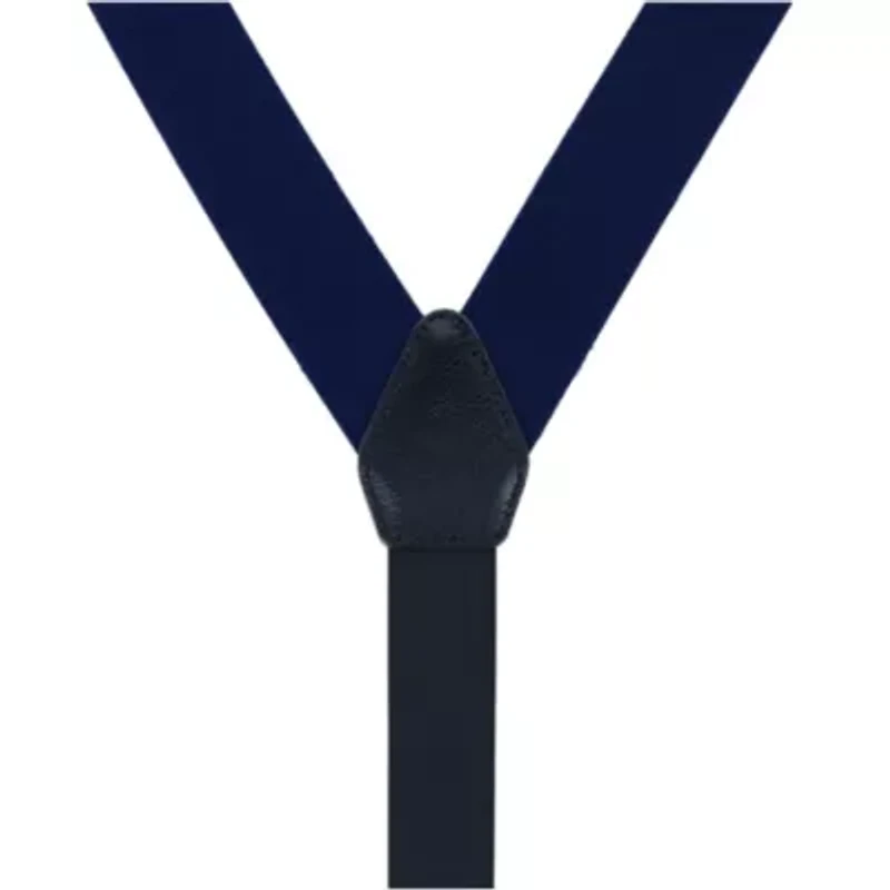 Big and Tall Matias 35MM Blue Kahki Stripe Reversible Braided Casual Golf Belt
