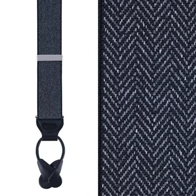 Silas Classic Herringbone Elastic Button End Braces