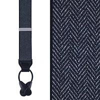 Silas Classic Herringbone Elastic Button End Braces