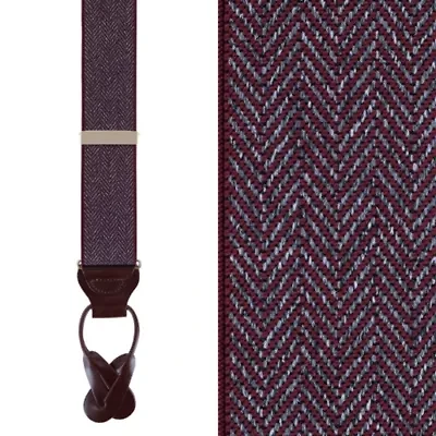 Silas Classic Herringbone Elastic Button End Braces