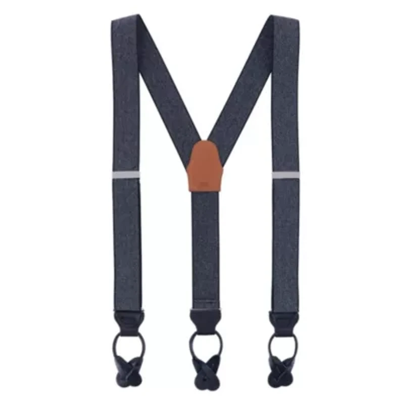 Silas Classic Herringbone Elastic Button End Braces