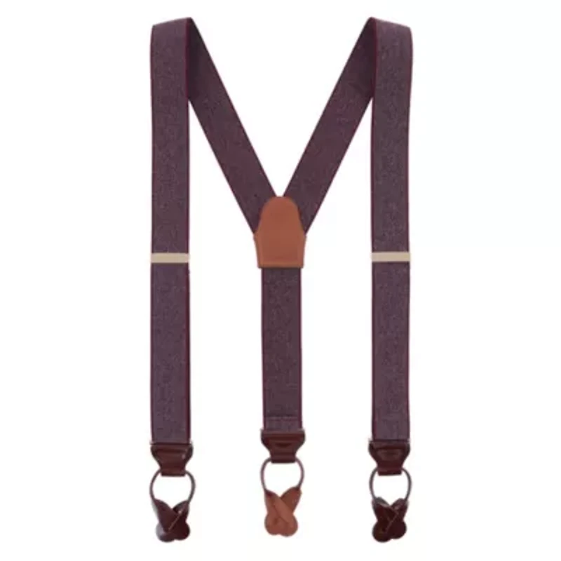 Silas Classic Herringbone Elastic Button End Braces