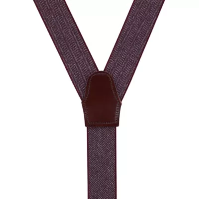 Silas Classic Herringbone Elastic Button End Braces