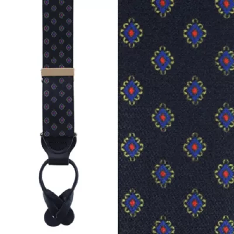 Luxe Diamond Elastic Button End Braces