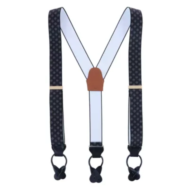 Luxe Diamond Elastic Button End Braces