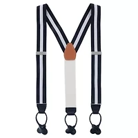 Montague Center Stripe Nylon Button End Braces