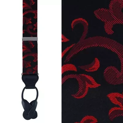 Christian the Romantic Brocade Silk Button End Braces