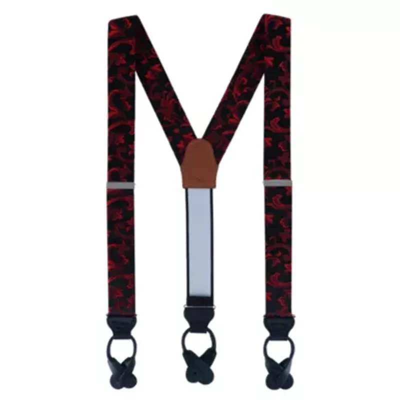 Christian the Romantic Brocade Silk Button End Braces