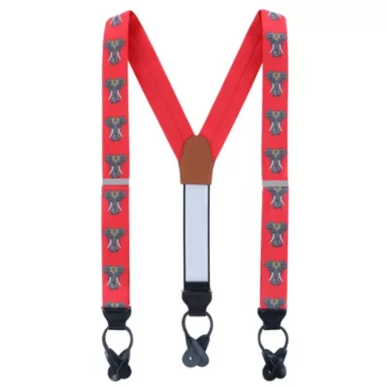 Hanno Tribal Elephant Button End Silk Braces