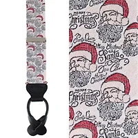 Santa Claus Is Watching Silk Novelty Button End Braces
