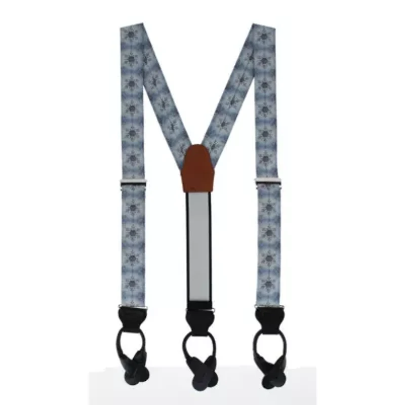 Clarence The Classy Snowflake Silk Holiday Button End Brace