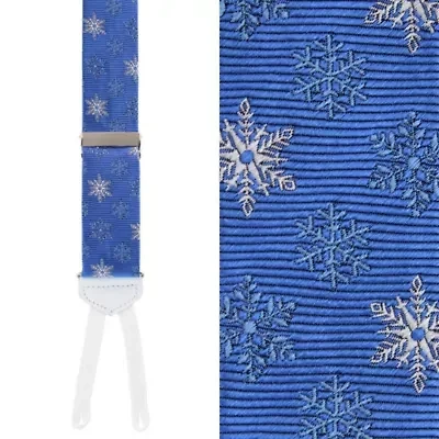 Let It Snow Novelty Snowflake Silk Formal End Braces