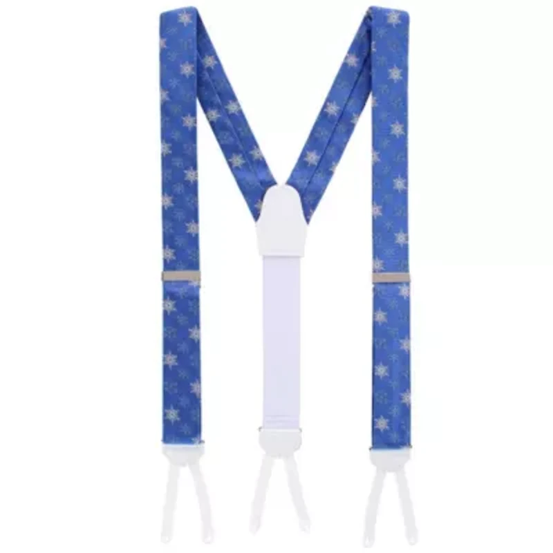 Let It Snow Novelty Snowflake Silk Formal End Braces