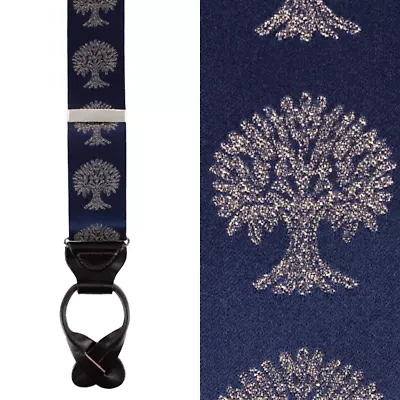 Heritage Oak Tree Novelty Silk Button End Braces