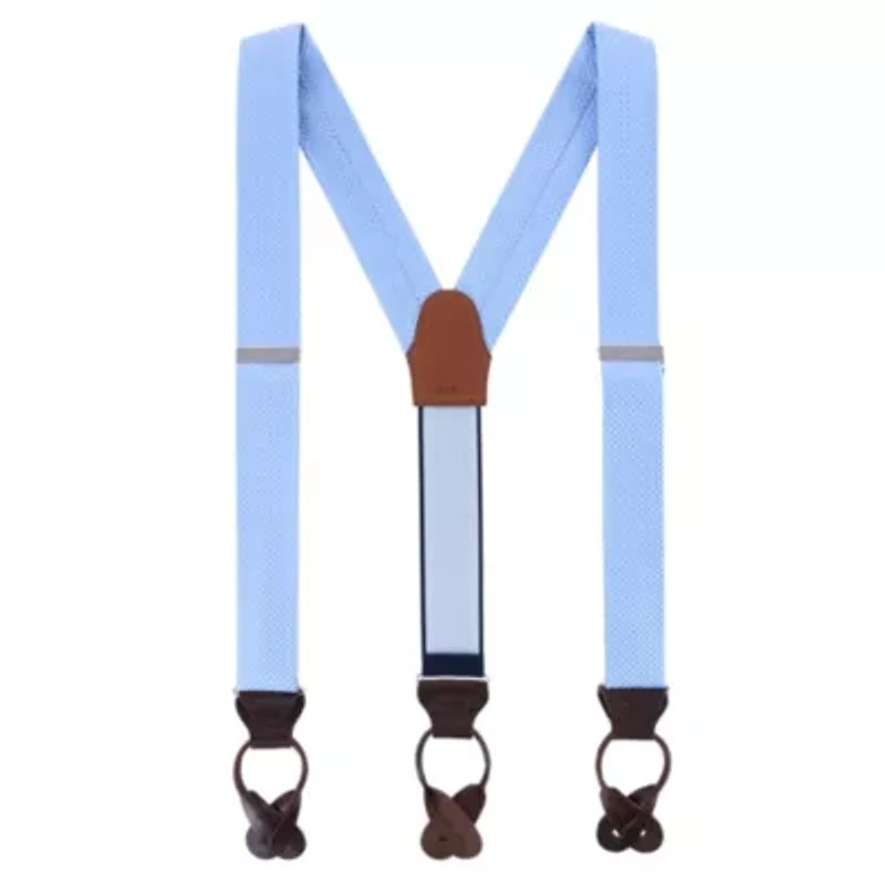 Gamma Geometric Pattern Silk Button End Braces
